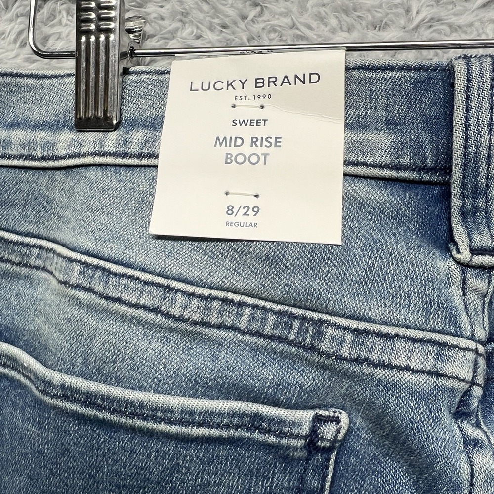 Lucky Brand Sweet Mid Rise Boot Jeans Womens 8 29 Blue Bootcut Stretch New - Picture 7 of 16